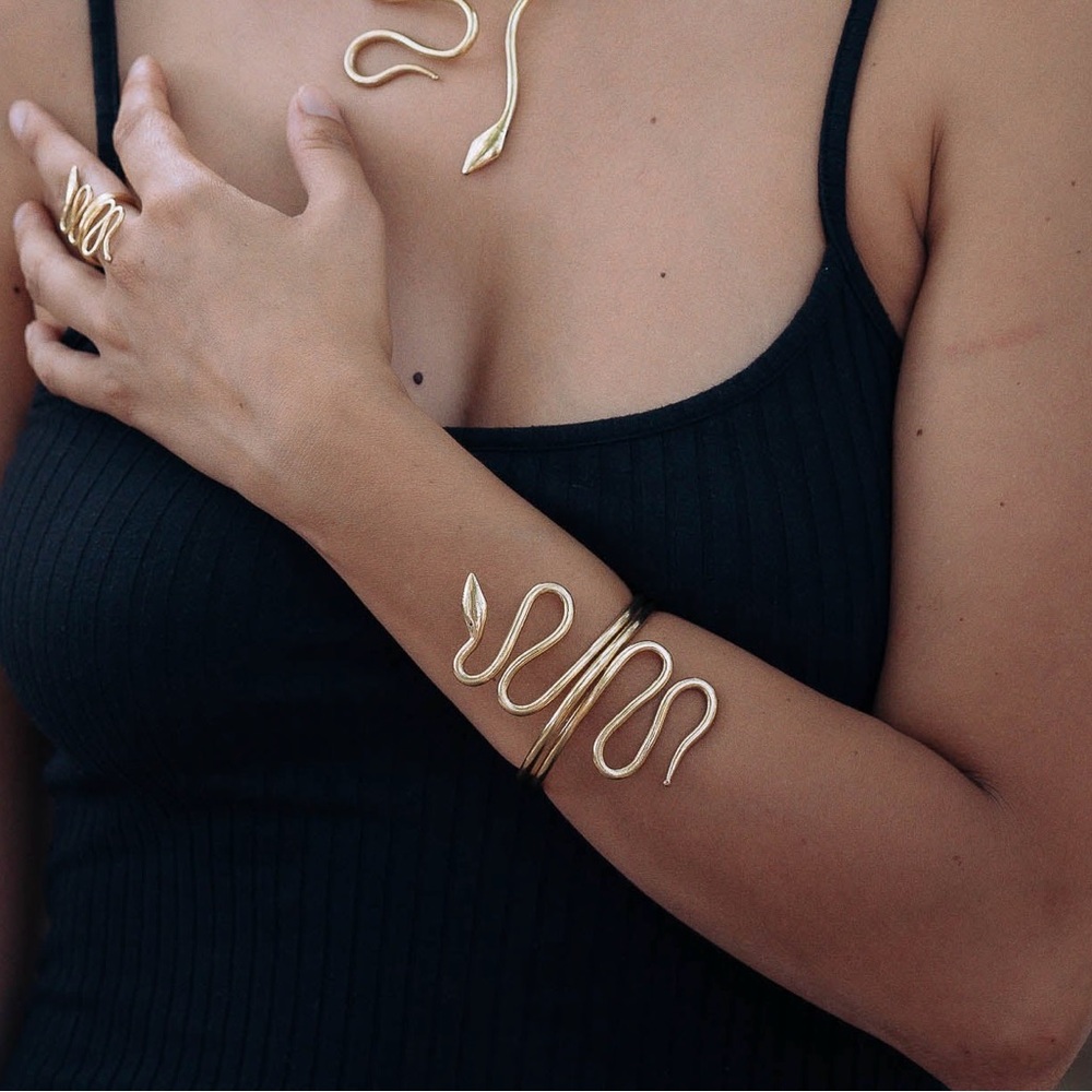 Elegant Gold Snake bracelet cuff